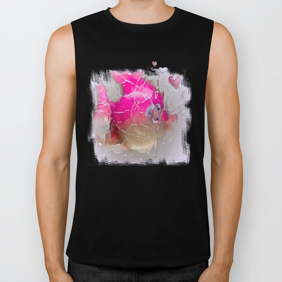 the pink fish Biker Tank