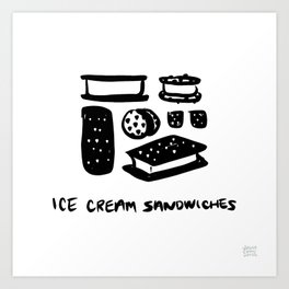 Ice Cream Sandwiches Art Print