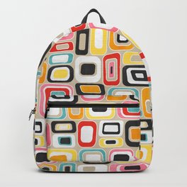 Watercolor Mid Century Modern Squares and Rectangles Backpack