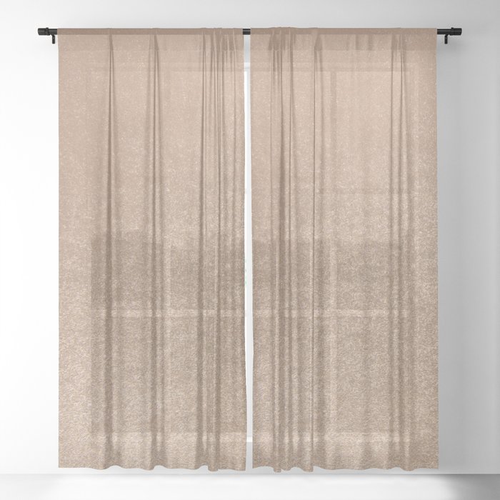 Gold Metallic Pattern Sheer Curtain