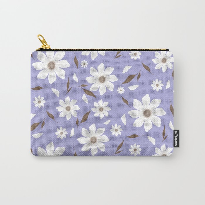 Flowers and leafs purple Carry-All Pouch