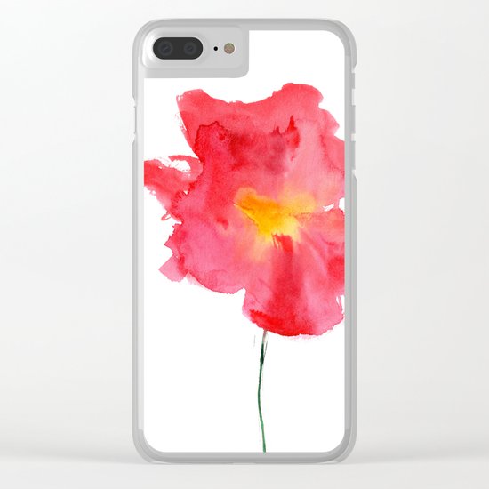 Dream big || watercolor flower Clear iPhone Case