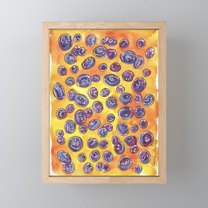 Blueberry Bonanza Framed Mini Art Print
