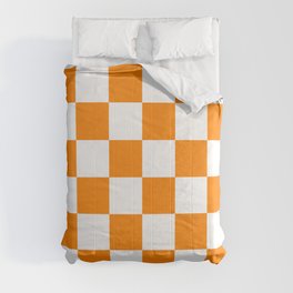 Orange and White Comforter