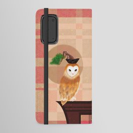BONSAI Owl and Art Deco style table and lamp  Android Wallet Case