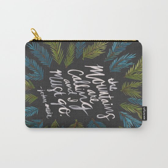 Mountains Calling – Charcoal Carry-All Pouch