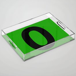 Number 0 (Black & Green) Acrylic Tray