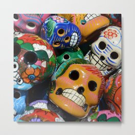 Mexico Photography - Masks Used For The Mexican Holiday Metal Print
