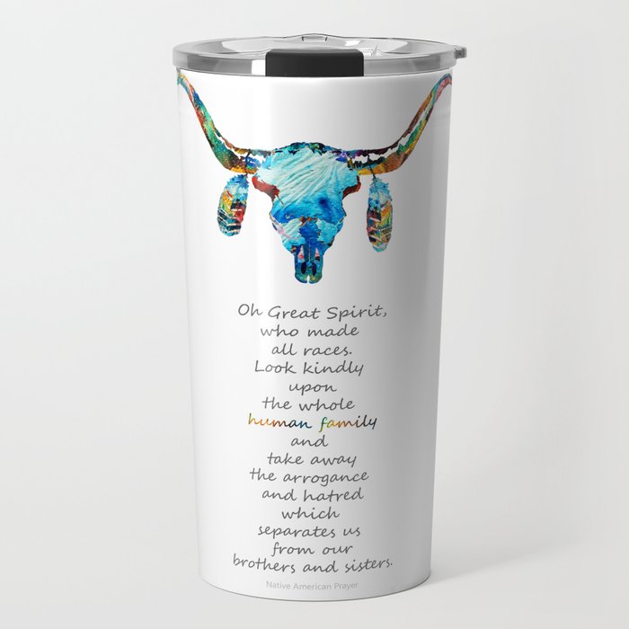 Native American Art - Unity Prayer - Sharon Cummings Travel Mug