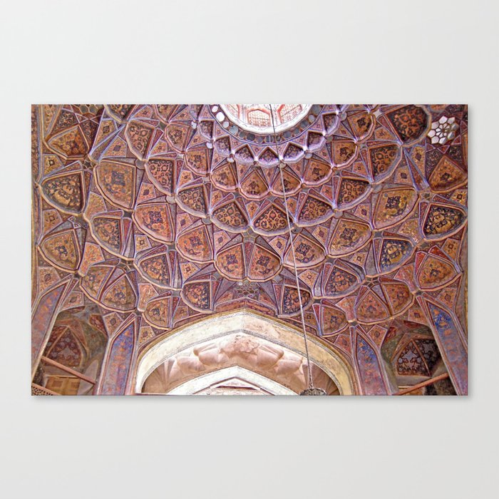 Persian Ornamental Tile Mosaic Dome Ceiling, Iran 2 Canvas Print