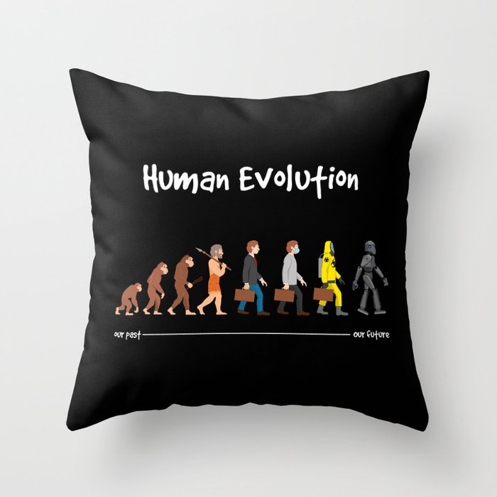 Evolution - our future Throw Pillow