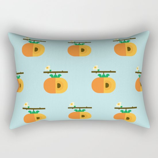 Fruit: Persimmon Rectangular Pillow