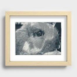 Bunny bw Recessed Framed Print