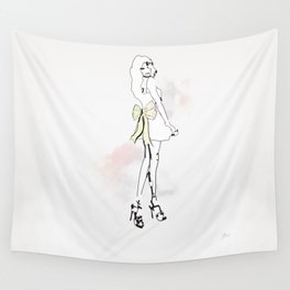 The Bow - Fashion Illustration Wall Tapestry