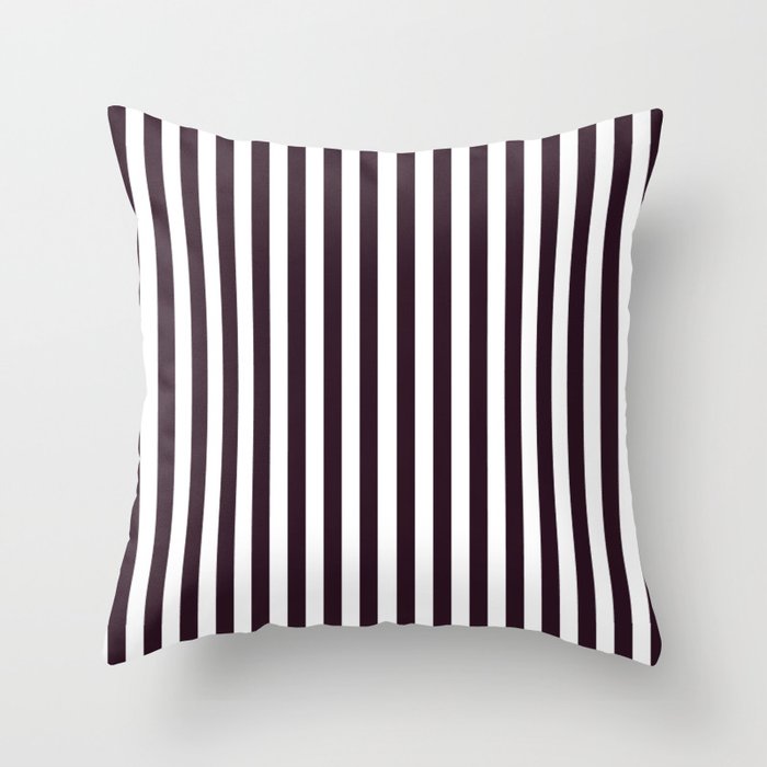 Stripes Black and White Vertical Deck Chair Stripe Throw Pillow