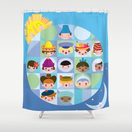 small world Shower Curtain
