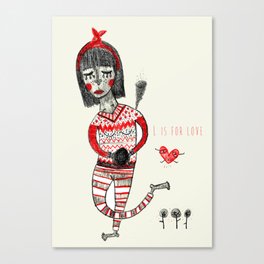 L is for love. Canvas Print