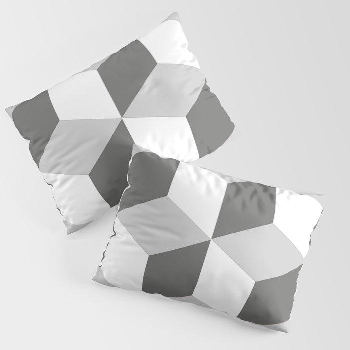 Classic geometric grey mid-century modern pattern Pillow Sham