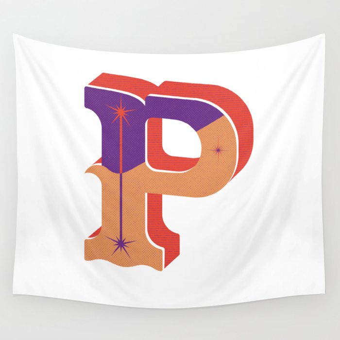 Abridor Type Design P Wall Tapestry