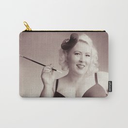 "Of Corset Darling" - The Playful Pinup - Vintage Corset Pinup Photo by Maxwell H. Johnson Carry-All Pouch