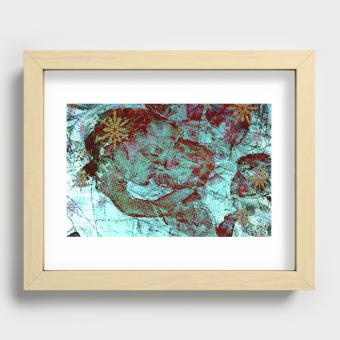 Blue Madonna and Child Recessed Framed Print