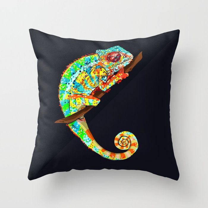 Color Changing Chameleon Throw Pillow