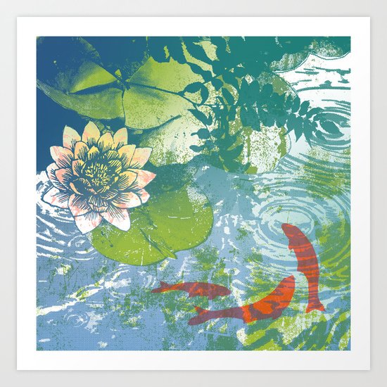 Fish pool Art Print
