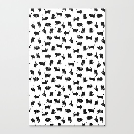 Black cats Canvas Print