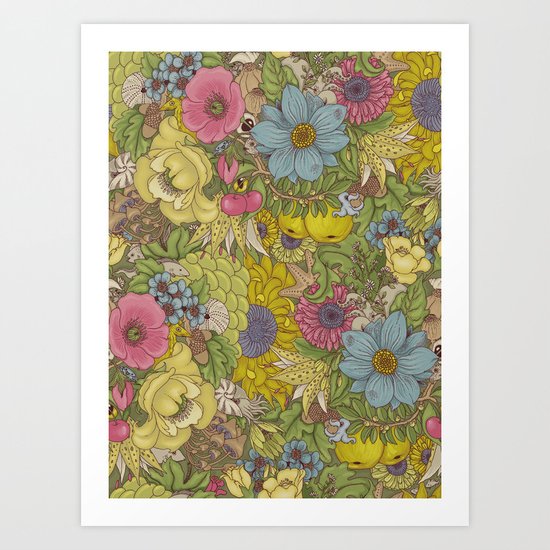 the wild side - spring tones Art Print