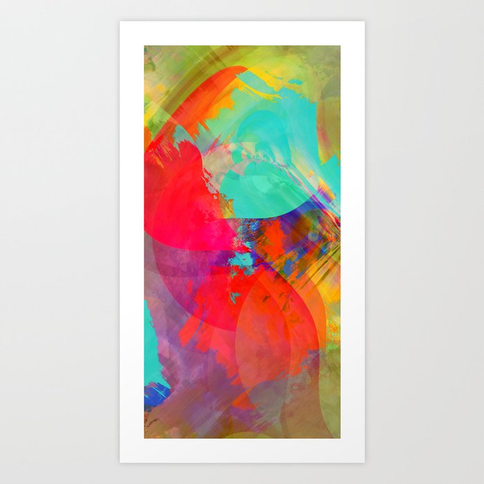 Multicolored abstract no. 27 Art Print