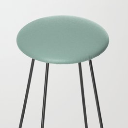 Pastel Aqua Blue Green Solid Color Hue Shade - Patternless Counter Stool