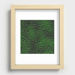 Green shiny wet stones Recessed Framed Print