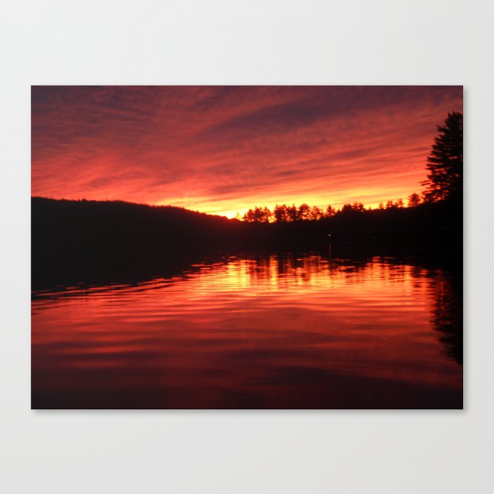 lake sunset Canvas Print