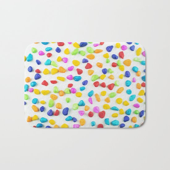 Rainbow rocks Bath Mat