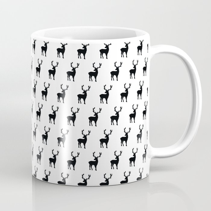 Black and white scandinavian deers Coffee Mug