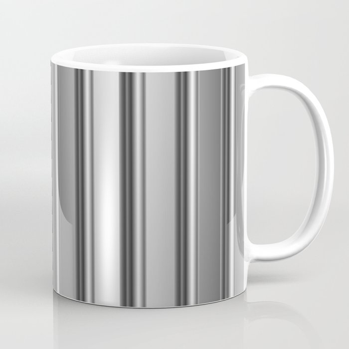 Aluminum silver stripe texture Coffee Mug by Shawlin