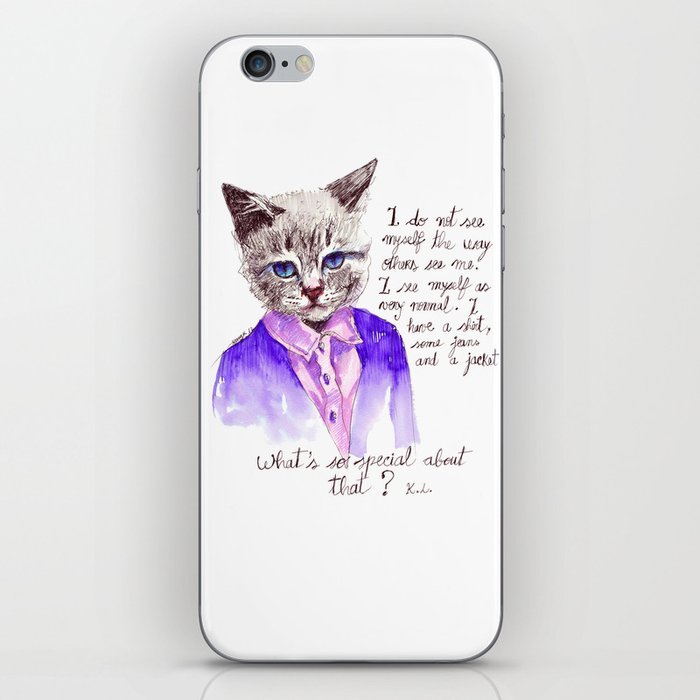 Fashion Mr. Cat Karl Lagerfeld and Chanel iPhone Skin