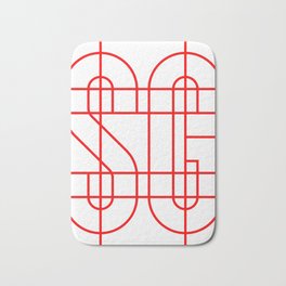 Studio Glmn (SG) logo Bath Mat | Glmn, Typography, Graphicdesign, Transparency, Red, Tokyo, Geometry, Graphic, Color, Double 
