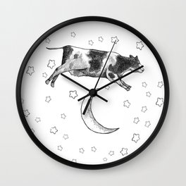 Cow Jumping Over The Moon Wall Clock