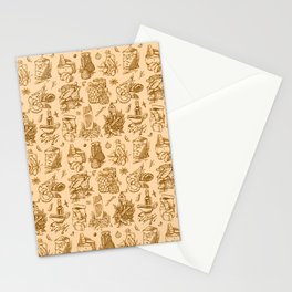 Food pattern Stationery Cards