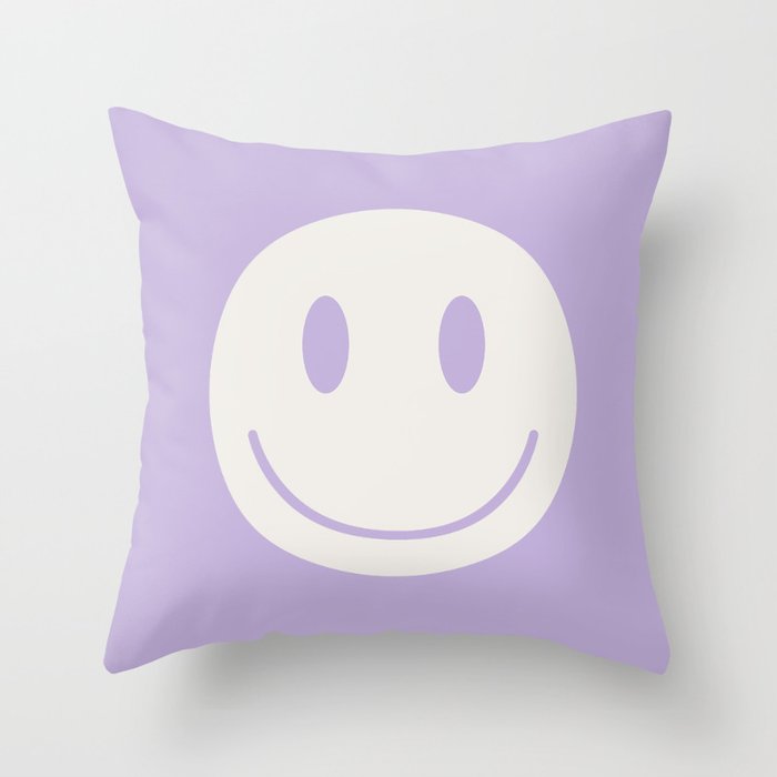 Happy Thoughts Lavender Throw Pillow