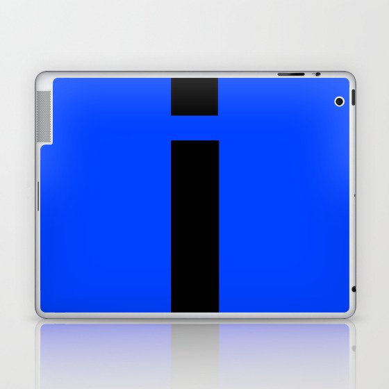 letter I (Black & Blue) Laptop & iPad Skin