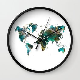 Map of the World tree #map #world Wall Clock