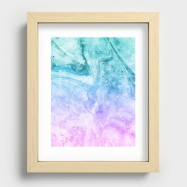 Amazing Liquid Abstract Paint Pattern Recessed Framed Print