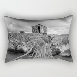 The Old Fishing Hut In The Storm Rectangular Pillow
