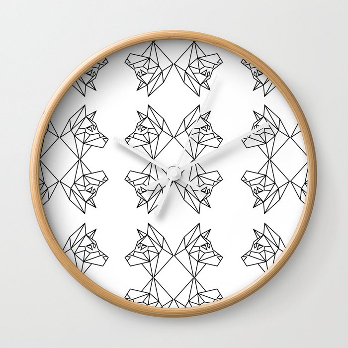 Geometric Shiba Inu Wall Clock