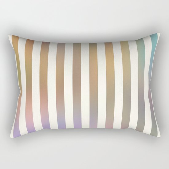 Striped Pattern in Pastel Colors Rectangular Pillow