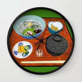 Kamakura Lunch Set Wall Clock | Foodies, Yummy, Meal, Cool, Illustration, Funny, Love, Graphic, Japanese, Japanesefood 