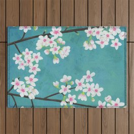 Cherry Blossoms Outdoor Rug