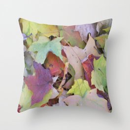 Blanket of leaves Throw Pillow
